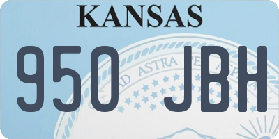 KS license plate 950JBH