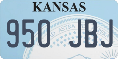 KS license plate 950JBJ