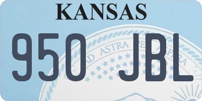 KS license plate 950JBL