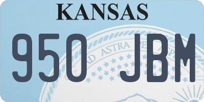 KS license plate 950JBM