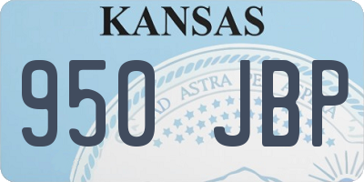 KS license plate 950JBP