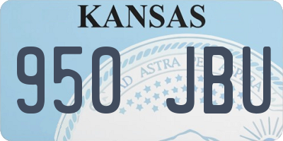 KS license plate 950JBU