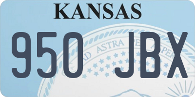 KS license plate 950JBX