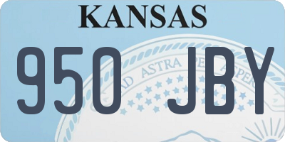 KS license plate 950JBY