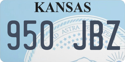 KS license plate 950JBZ