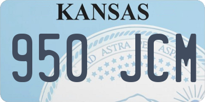 KS license plate 950JCM