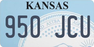 KS license plate 950JCU