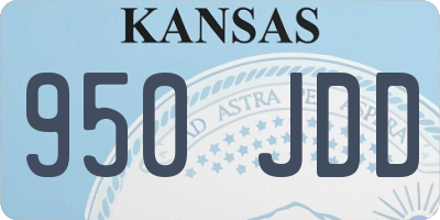 KS license plate 950JDD