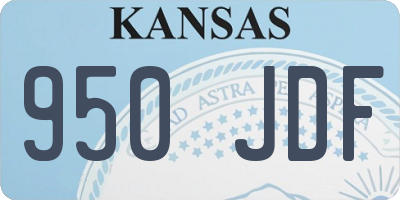 KS license plate 950JDF