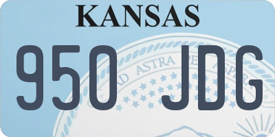 KS license plate 950JDG