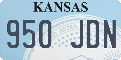 KS license plate 950JDN