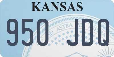 KS license plate 950JDQ