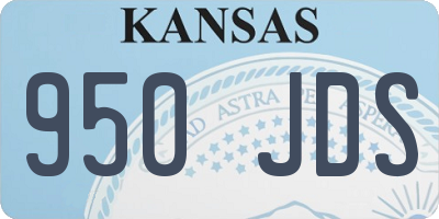 KS license plate 950JDS