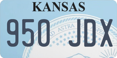 KS license plate 950JDX