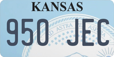 KS license plate 950JEC