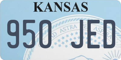 KS license plate 950JED