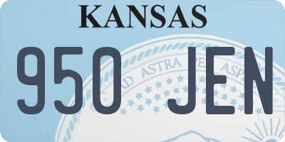 KS license plate 950JEN