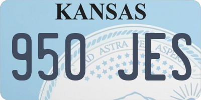KS license plate 950JES