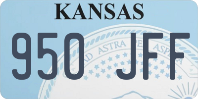 KS license plate 950JFF