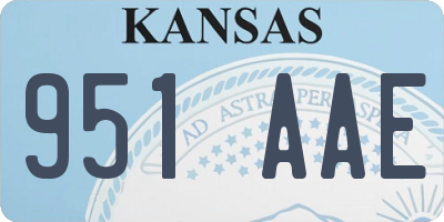 KS license plate 951AAE