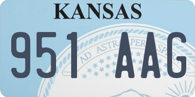 KS license plate 951AAG