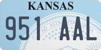 KS license plate 951AAL