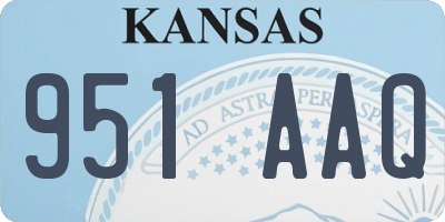 KS license plate 951AAQ
