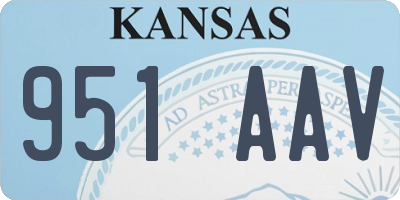 KS license plate 951AAV