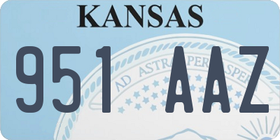 KS license plate 951AAZ