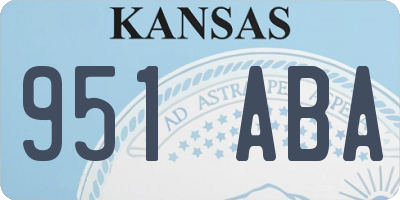 KS license plate 951ABA