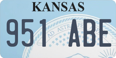 KS license plate 951ABE
