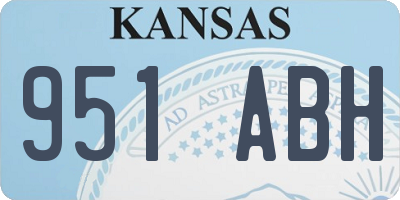 KS license plate 951ABH
