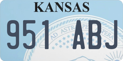 KS license plate 951ABJ