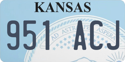 KS license plate 951ACJ