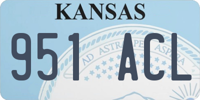 KS license plate 951ACL