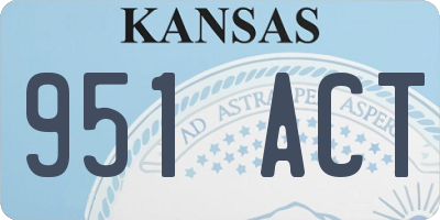 KS license plate 951ACT