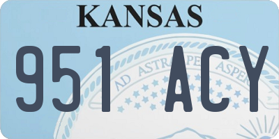 KS license plate 951ACY