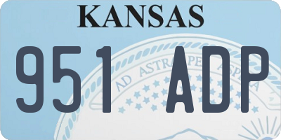 KS license plate 951ADP
