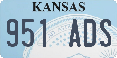KS license plate 951ADS
