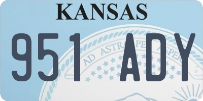 KS license plate 951ADY