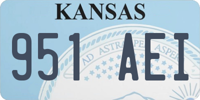KS license plate 951AEI
