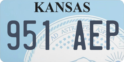 KS license plate 951AEP