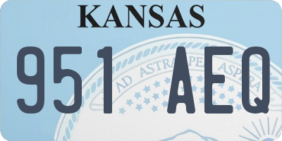KS license plate 951AEQ