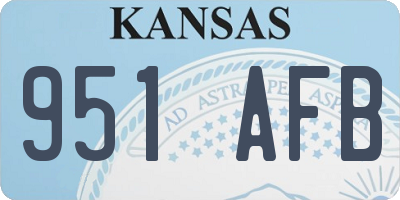 KS license plate 951AFB