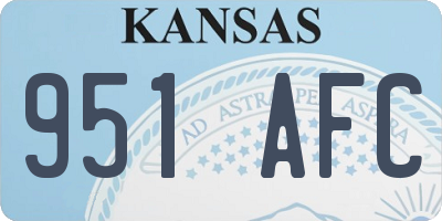KS license plate 951AFC