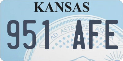 KS license plate 951AFE