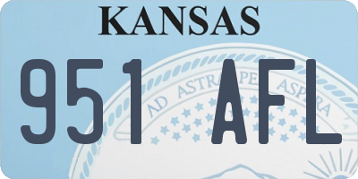 KS license plate 951AFL