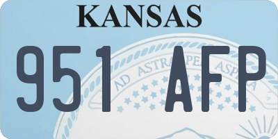 KS license plate 951AFP