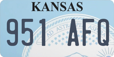 KS license plate 951AFQ