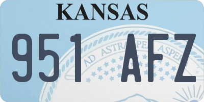 KS license plate 951AFZ